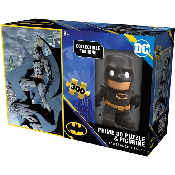 300pc Prime Batman 3D Jigsaw Puzzle 31x46cm w/Figurine Kids/Children Game 6y+