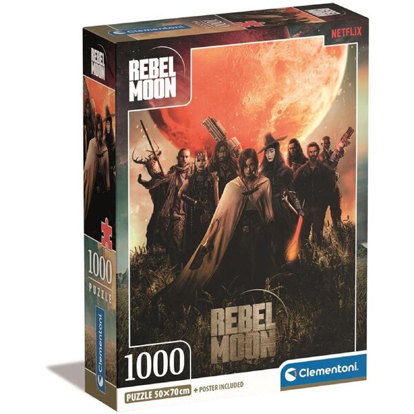 1000pc Clementoni Netflix Rebel Moon Compact 2 Jigsaw Puzzle Game 50x70cm