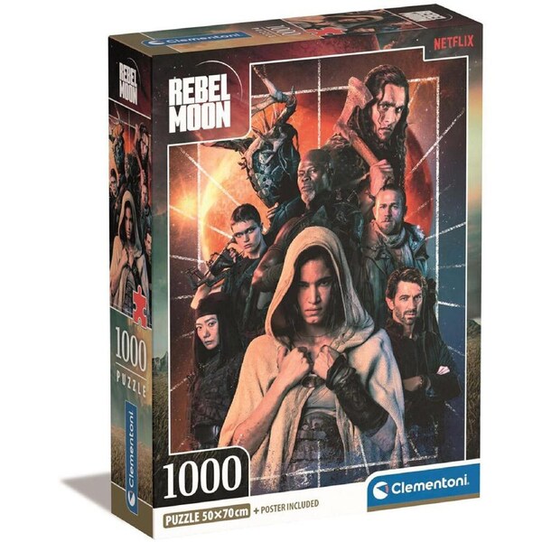 1000pc Clementoni Netflix Rebel Moon Compact 1 Jigsaw Puzzle Game 50x70cm