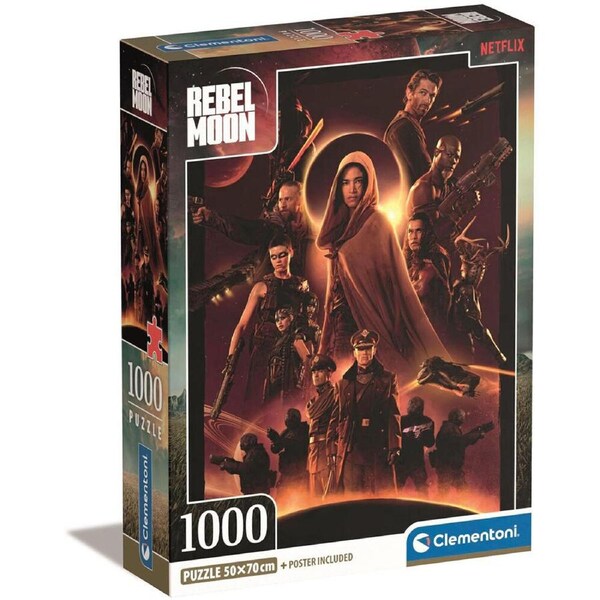 1000pc Clementoni Netflix Rebel Moon Compact 3 Jigsaw Puzzle Game 50x70cm