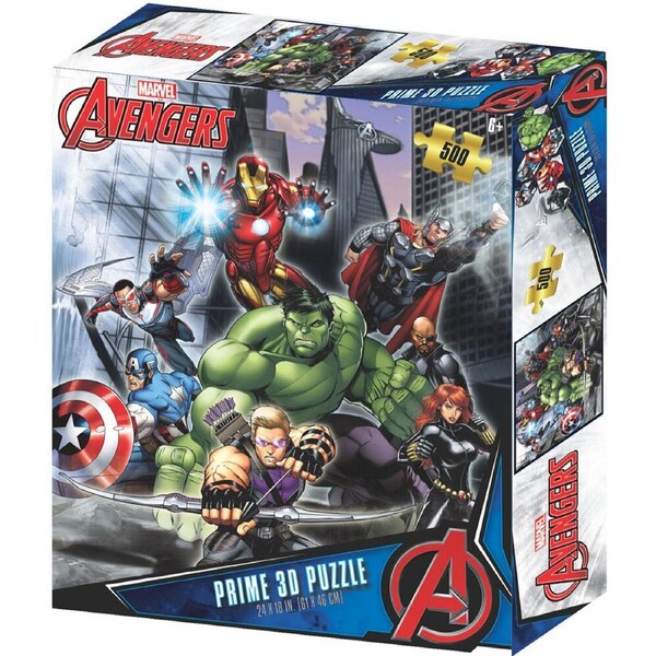 500pc Prime Marvel Avengers 3D Jigsaw Puzzle Kids/Children Game 61x46cm 6y+