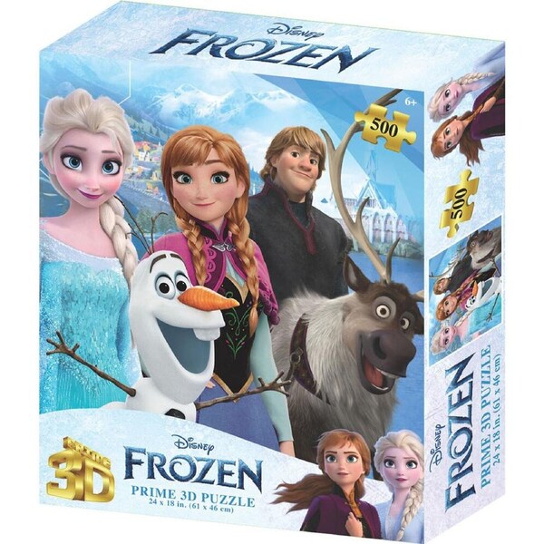 500pc Prime Disney Frozen 3D Jigsaw Puzzle Kids/Children Game 61x46cm 6y+
