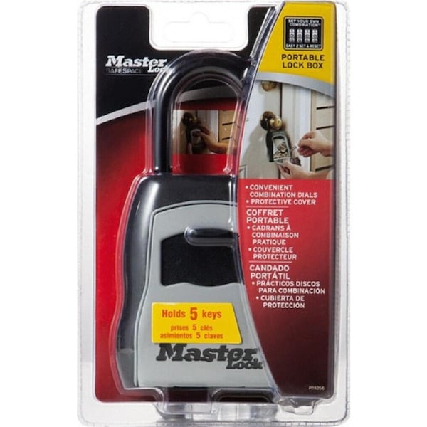 Master Lock 5400D Key Lock Box Outdoor Lock Box for House Keys Key Safe with Combination Lock 5 Key Capacity