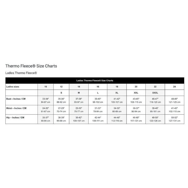 Thermo Fleece® Ladies Sleeveless Thermal Tank Top Poly Cotton - Black M