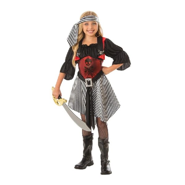 Rubies Crimson Pirate Girls Dress Up Halloween Party Costume Outfit 6-8y