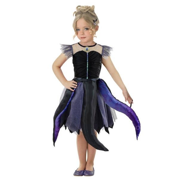 Disney The Little Mermaid Ursula Deluxe Girls Dress Up Party Costume 6-8