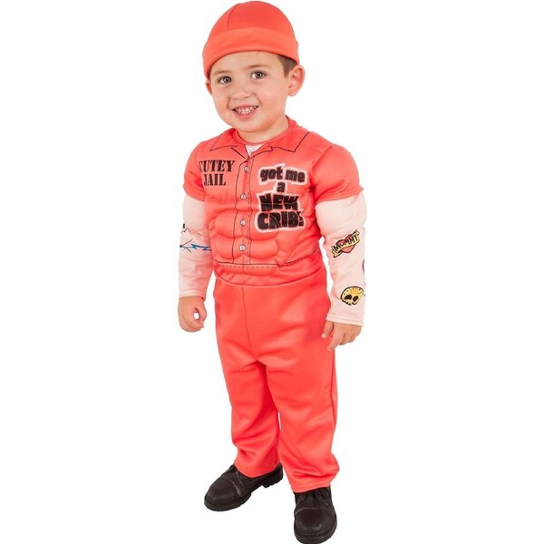 Rubies Muscle Man Prisoner Deluxe Baby Dress Up Party Criminal Costume XS