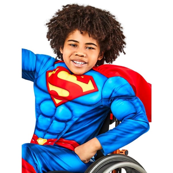 Dc Comics Superman Adaptive Boys Dress Up Halloween Party Costume Outfit M