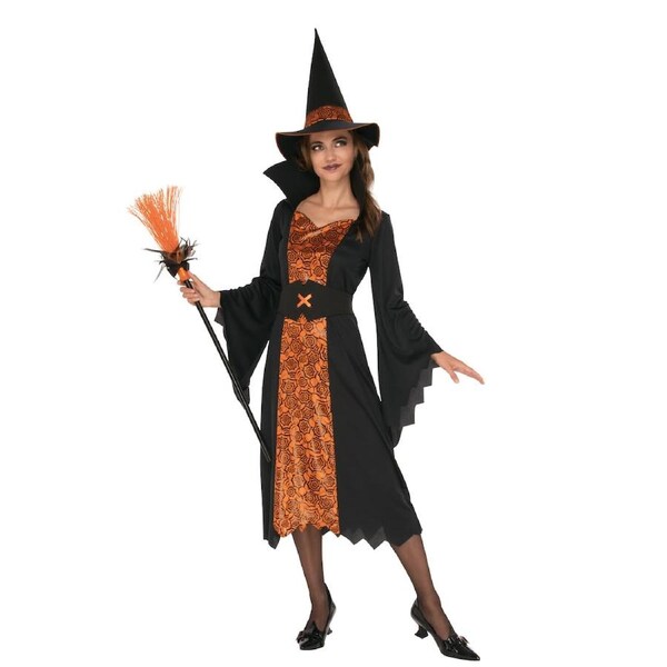 Rubies Witch Orange & Black Opp Women's Dress Up Party Halloween Costume XXL