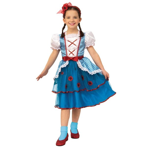 Wizard Of Oz Dorothy Premium Girls Dress Up Halloween Party Costume 10-12