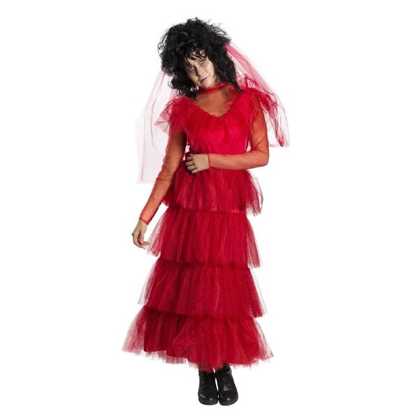Lydia Deetz Wedding Dress Women's Halloween Party Costume Outfit S