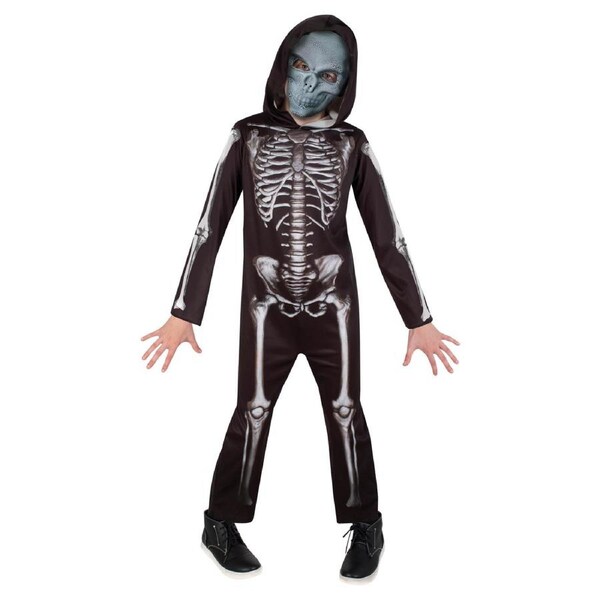 Rubies Skeleton Boys Dress Up Halloween Party Costume Outfit Jumpsuit 6-8y