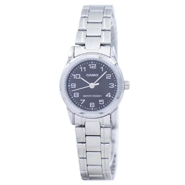 Casio Quartz LTP-V001D-1B Japan Mov't Stainless Steel WR 30M Womens Ladies Watch