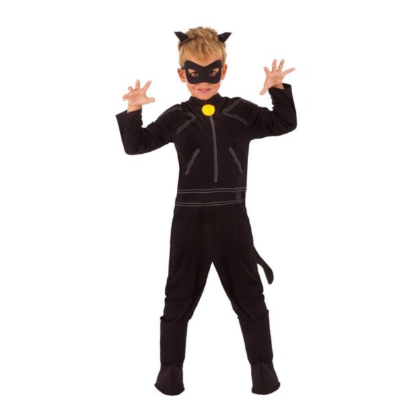 Cat Noir Miraculous Ladybug Boys Dress Up Party Costume Outfit 9-10y