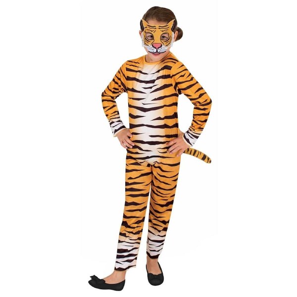 Rubies Tiger Unisex Dress Up Halloween Party Costume Outfit Jumpsuit 9-10y