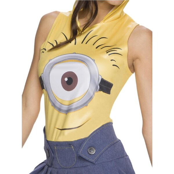 Despicable Me Minion Face Dress Adult Womens Dress Up Halloween Costume Outfit L