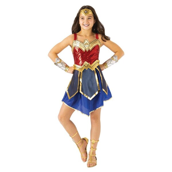 DC Comics Wonder Woman 1984 Deluxe Girls Dress Up Party Costume Outfit 6-8y