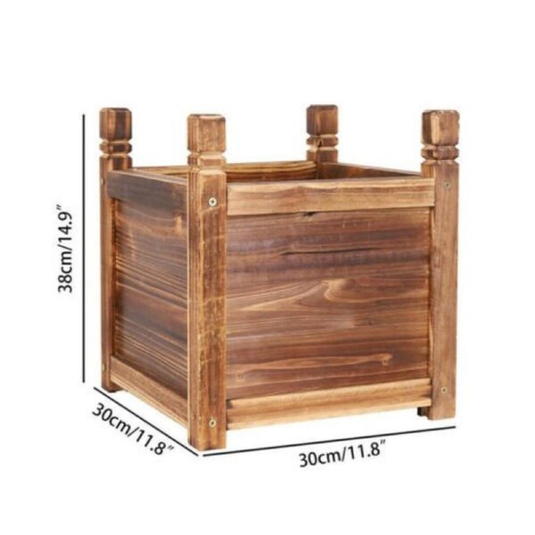 Garden Planter Raised Bed Indoor Outdoor Patio Flower Plant Herb Pot Box - 30 to 90cm Small 30x30x33cm