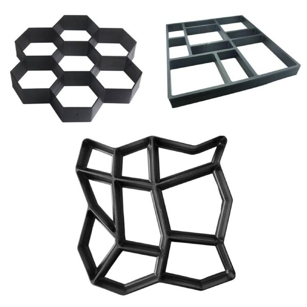 Garden Path Maker Mold Driveway Walk Road Stone Concrete Paving Patio Mould Design 1