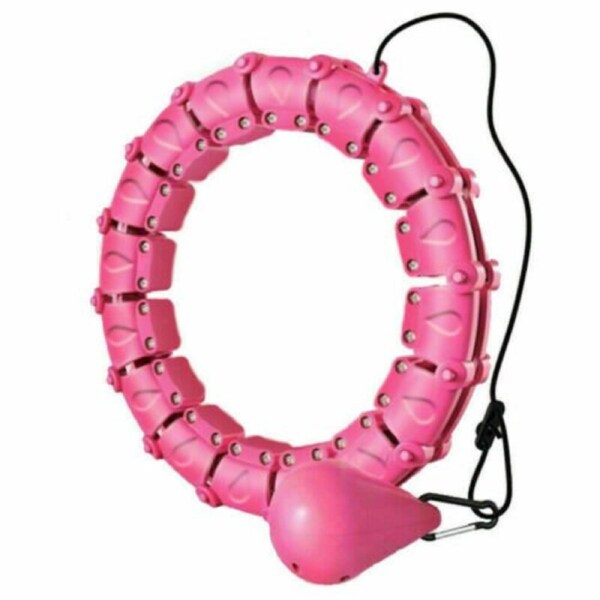 Smart Hula Hoop Fitness Detachable Hoops Weight Stock Hoola Hoops - 24 Knots Pink