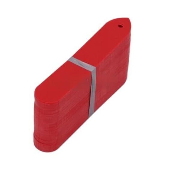 Plant Labels Flexible PVC Plastic Garden Tag Nursey Seeding with Marker Pen - 100pcs Red