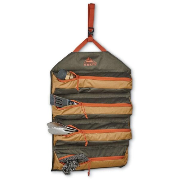KELTY Chef Roll Kitchen Tool Organizer for Camping Travelling in Beluga/Dull Gold