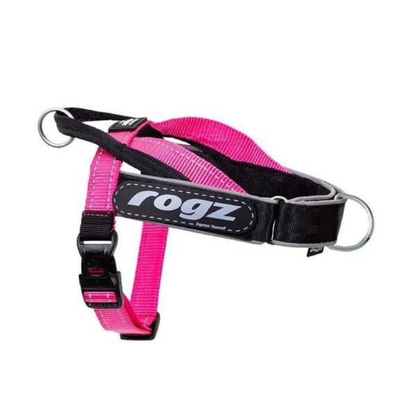 Rogz Small Pink Letz Go Personalised Harness for Dogs