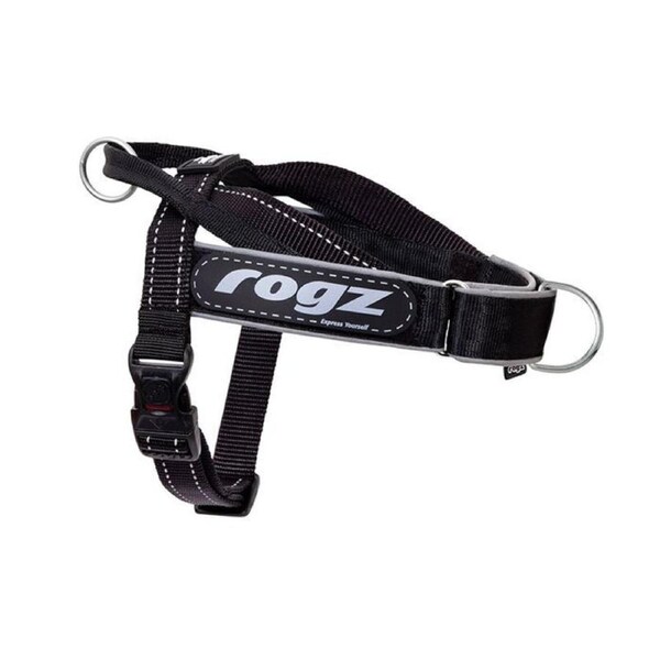 Rogz Small Black Letz Go Personalised Harness for Dogs