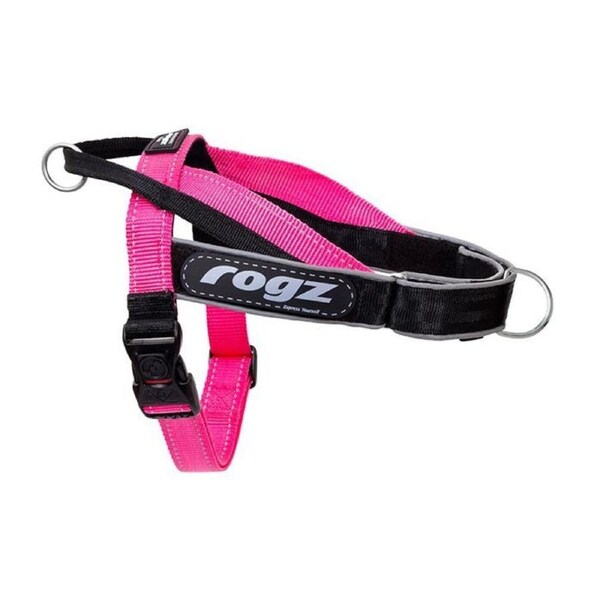 Rogz Medium Pink Letz Go Personalised Harness for Dogs