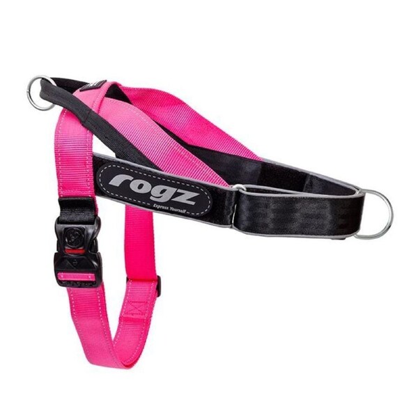 Rogz X-Large Pink Letz Go Personalised Harness for Dogs