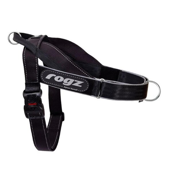 Rogz X-Large Black Letz Go Personalised Harness for Dogs