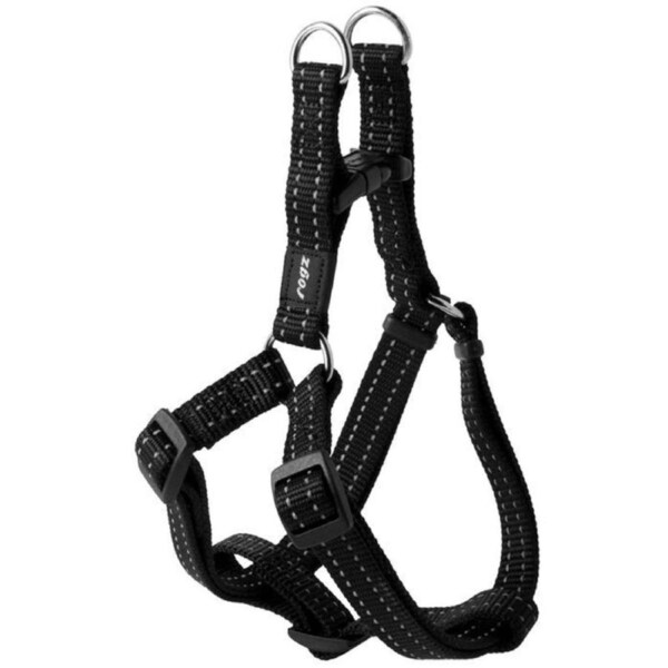 Rogz Medium Black Step In Nylon Harness for Dogs