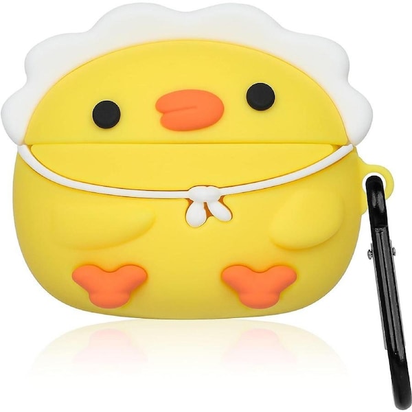 AirPod Pro 2019/Pro 2 Gen 2022 Case Animal Cartoon Kawaii Cover for AirPods Pro Silicone Cases Air Pods Pro Cute Funny 3D Fun Soft (Yellow Chicken)
