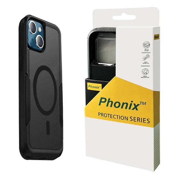 Phonix Apple iPhone 16 Pro Max (6.9') Armor Rugged Case With MagSafe Black