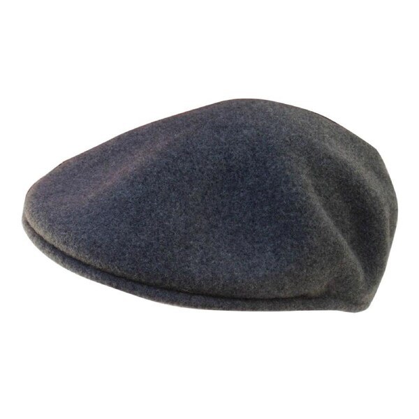 KANGOL 504 Wool Ivy Cap Mens Warm Winter Flat Classic Hat - Dark Flannel XL