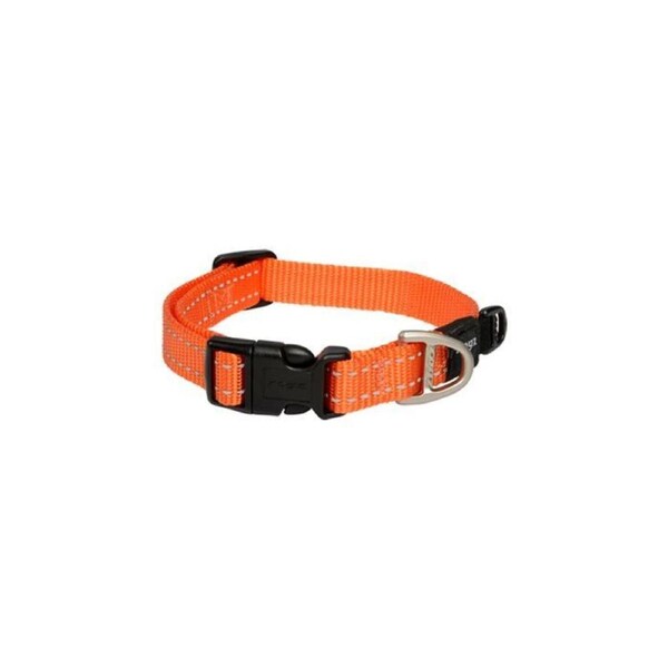 Rogz Orange Medium 16mm Wide x 26cm to 40cm Classic Utility Collar for Dogs & Puppies