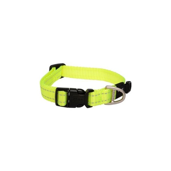Rogz Yellow Medium 16mm Wide x 26cm to 40cm Classic Utility Collar for Dogs & Puppies