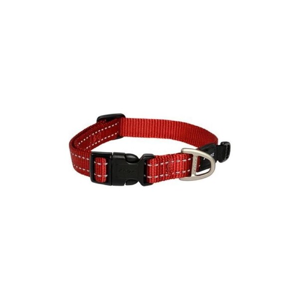 Rogz Red Medium 16mm Wide x 26cm to 40cm Classic Utility Collar for Dogs & Puppies