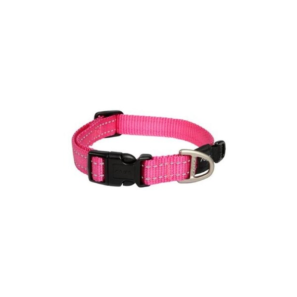 Rogz Pink Medium 16mm Wide x 26cm to 40cm Classic Utility Collar for Dogs & Puppies