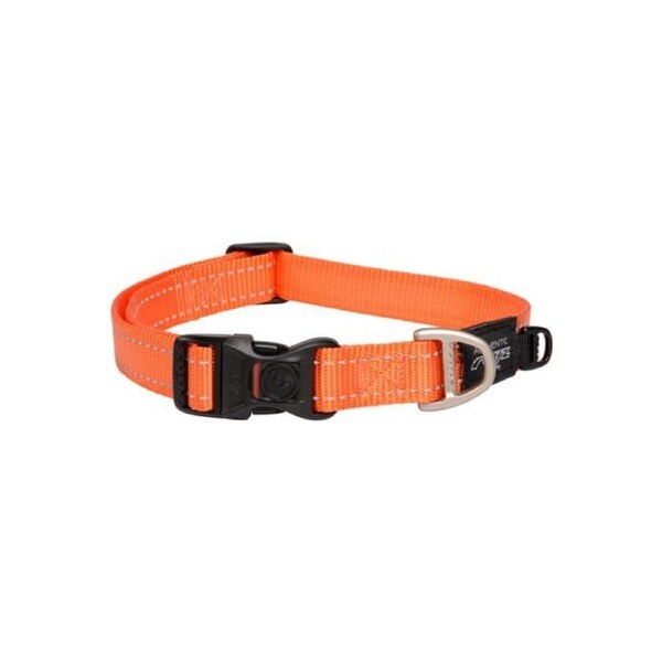 Rogz Orange Large 20mm Wide x 34cm to 56cm Classic Utility Collar for Dogs & Puppies