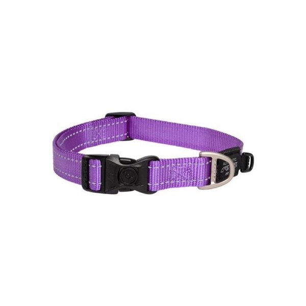 Rogz Purple Large 20mm Wide x 34cm to 56cm Classic Utility Collar for Dogs & Puppies