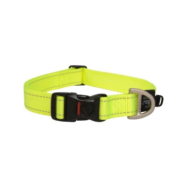 Rogz Yellow X-Large 25mm Wide x 43cm to 70cm Classic Utility Collar for Dogs & Puppies