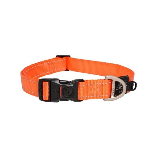 Rogz Orange X-Large 25mm Wide x 43cm to 70cm Classic Utility Collar for Dogs & Puppies
