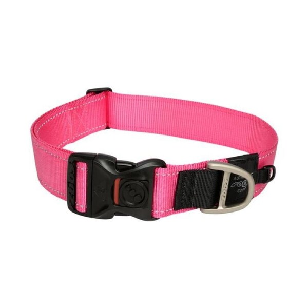 Rogz Pink XX-Large 40mm Wide x 50cm to 80cm Classic Utility Collar for Dogs & Puppies