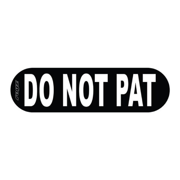Rogz Do Not Pat Large Personalised Pre Made Badge to Fit the LetzGo Dog Harness
