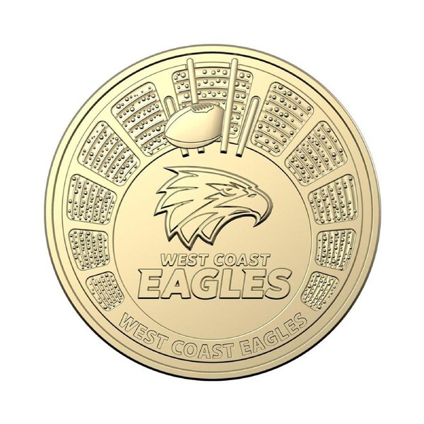 AFL West Coast Eagles $1 One Dollar Gold Coin 2024 Rare Collectors Limited Edition