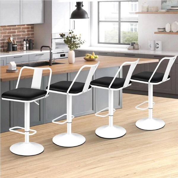 4x ALFORDSON Bar Stools Industrial Style Black White