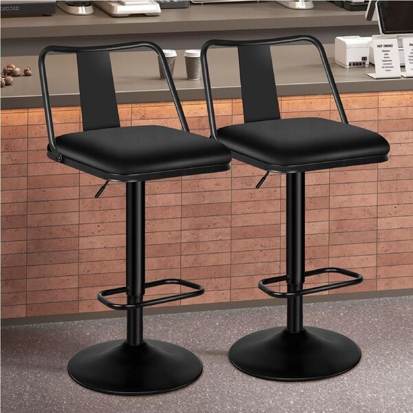 2x ALFORDSON Bar Stools Industrial Style Black