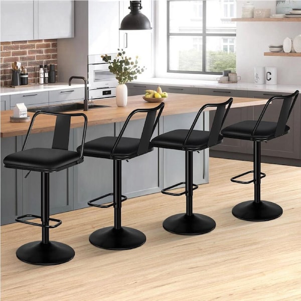 4x ALFORDSON Bar Stools Industrial Style Black