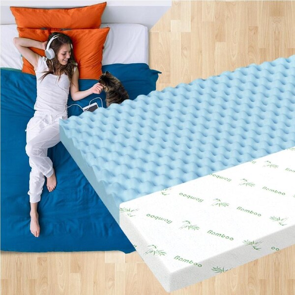 STARRY EUCALYPT Memory Foam Mattress Topper Airflow Cool Gel Bamboo 10cm KS